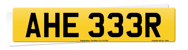 Registration number AHE 333R
